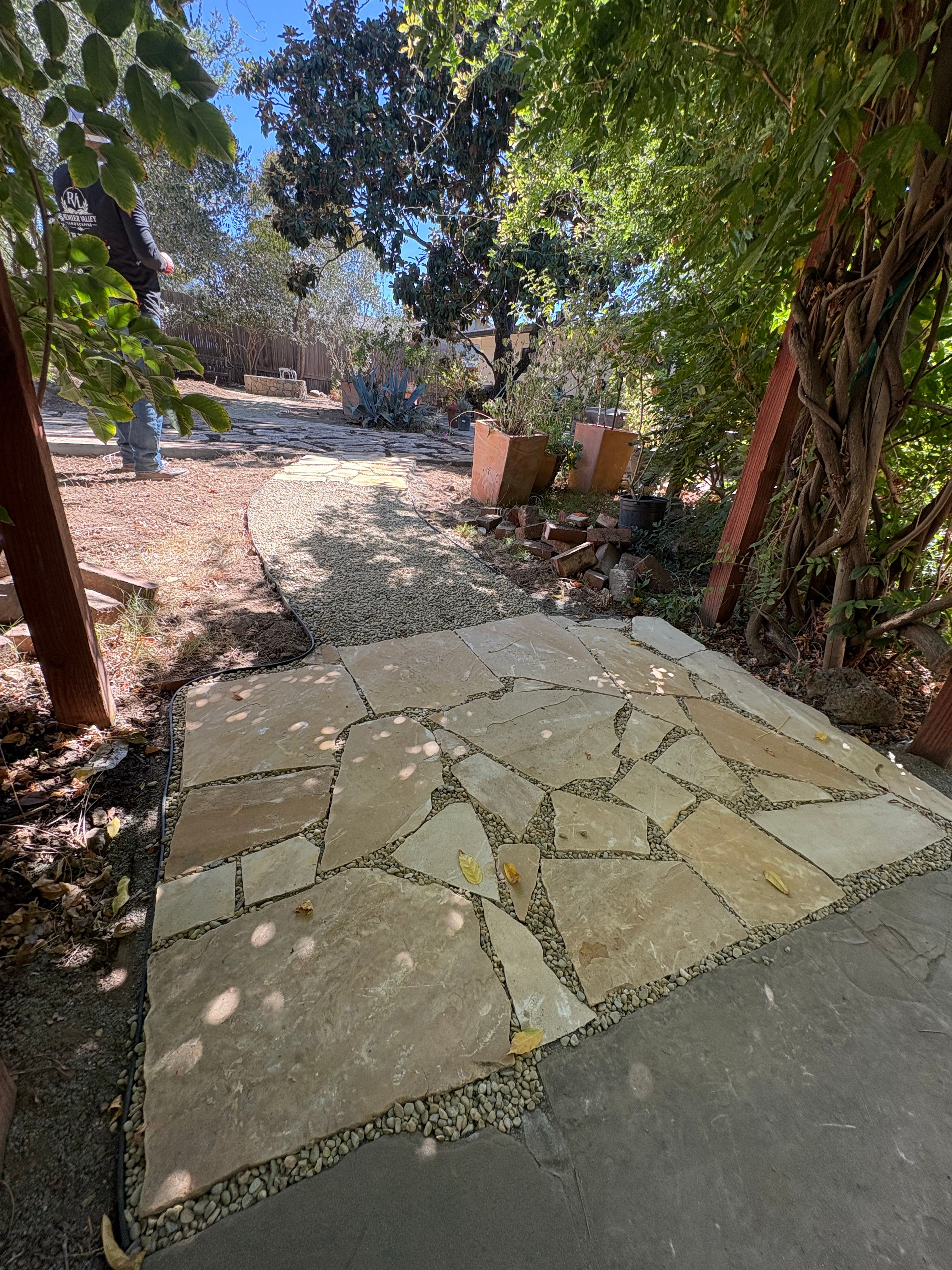 Gravel and Flagsone Pathway
